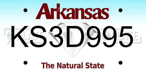 KS3D995 Arkansas License Plate
