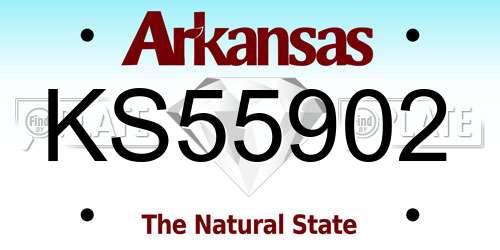 KS55902 Arkansas License Plate