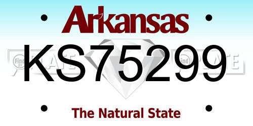 KS75299 Arkansas License Plate