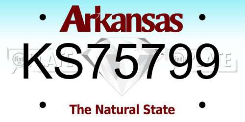 KS75799 Arkansas License Plate