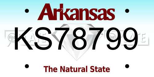 KS78799 Arkansas License Plate