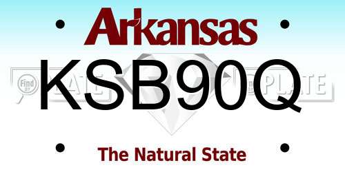 KSB90Q Arkansas License Plate