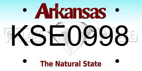 KSE0998 Arkansas License Plate