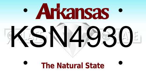 KSN4930 Arkansas License Plate