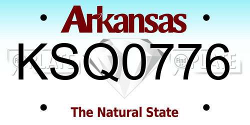 KSQ0776 Arkansas License Plate