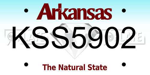 KSS5902 Arkansas License Plate