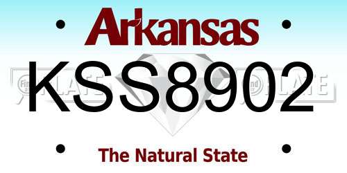 KSS8902 Arkansas License Plate
