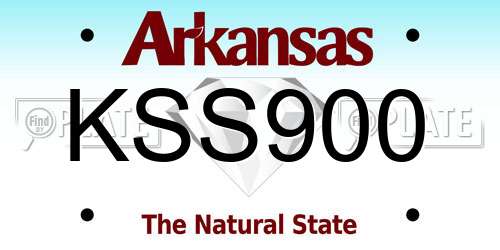 KSS900 Arkansas License Plate