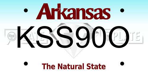 KSS90O Arkansas License Plate