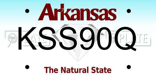 KSS90Q Arkansas License Plate
