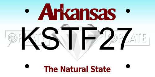 KSTF27 Arkansas License Plate