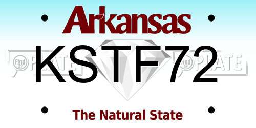 KSTF72 Arkansas License Plate