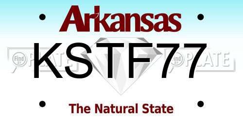 KSTF77 Arkansas License Plate