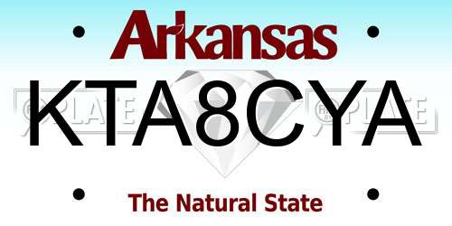 KTA8CYA Arkansas License Plate