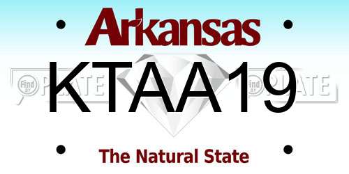 KTAA19 Arkansas License Plate