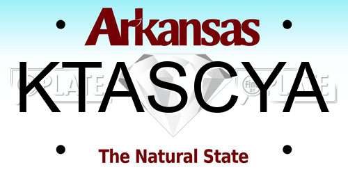 KTASCYA Arkansas License Plate