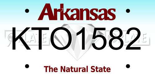 KTO1582 Arkansas License Plate