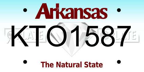 KTO1587 Arkansas License Plate