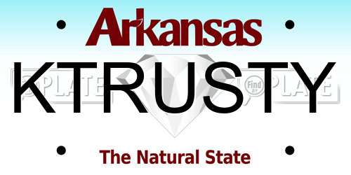KTRUSTY Arkansas License Plate