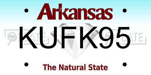 KUFK95 Arkansas License Plate
