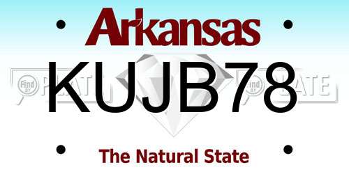 KUJB78 Arkansas License Plate