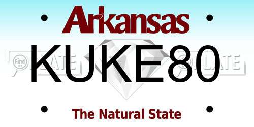 KUKE80 Arkansas License Plate