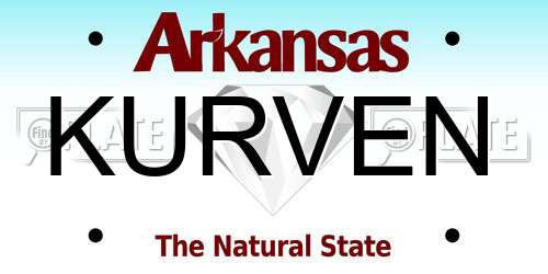 KURVEN Arkansas License Plate