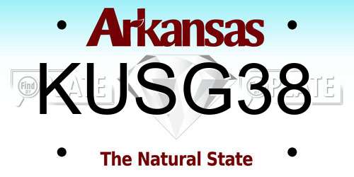 KUSG38 Arkansas License Plate