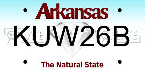 KUW26B Arkansas License Plate