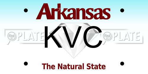 KVC Arkansas License Plate