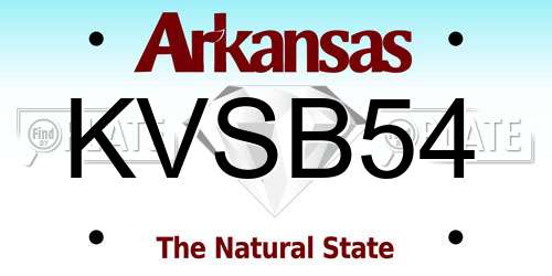 KVSB54 Arkansas License Plate