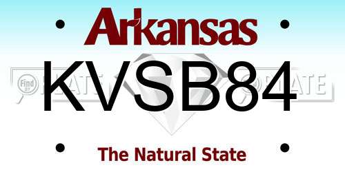 KVSB84 Arkansas License Plate
