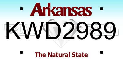 KWD2989 Arkansas License Plate