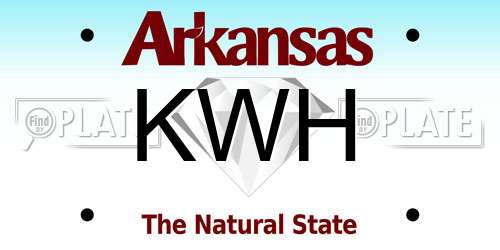 KWH Arkansas License Plate