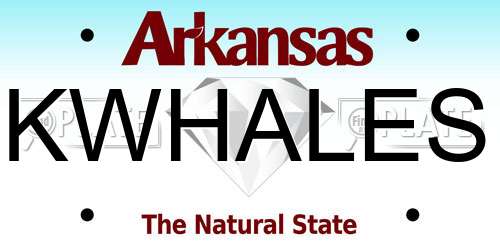 KWHALES Arkansas License Plate
