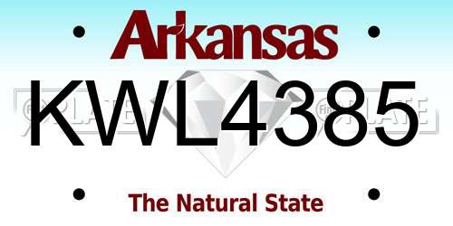 KWL4385 Arkansas License Plate