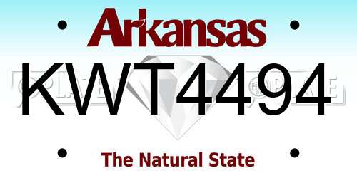 KWT4494 Arkansas License Plate