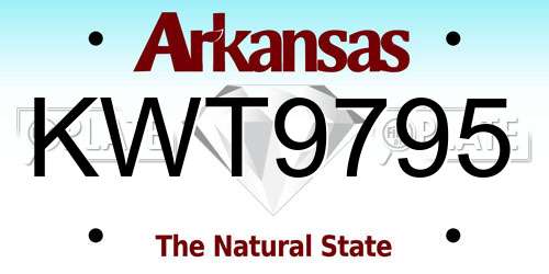 KWT9795 Arkansas License Plate