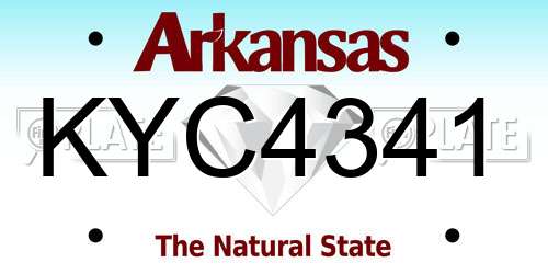KYC4341 Arkansas License Plate