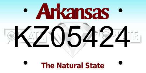 KZ05424 Arkansas License Plate