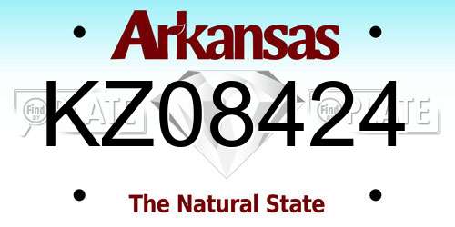 KZ08424 Arkansas License Plate