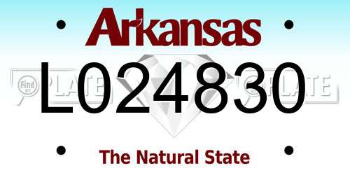 L024830 Arkansas License Plate