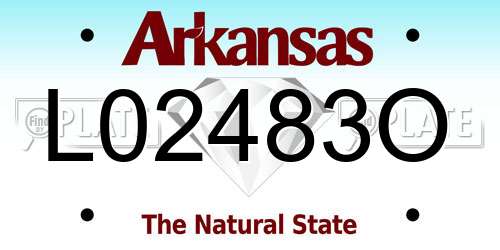 L02483O Arkansas License Plate