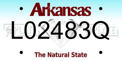 L02483Q Arkansas License Plate