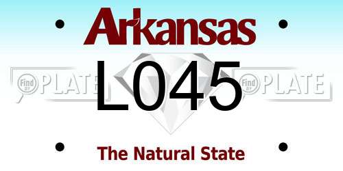 L045 Arkansas License Plate