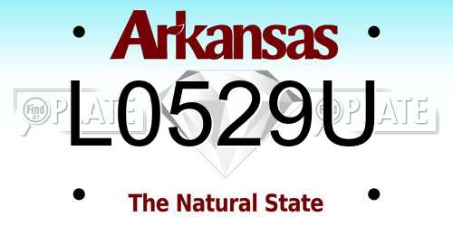 L0529U Arkansas License Plate