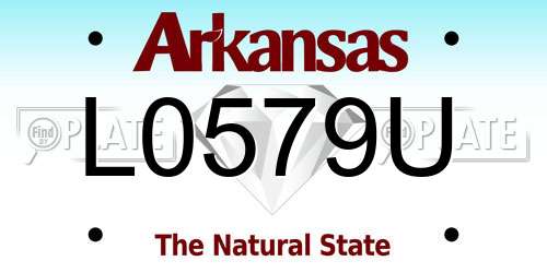 L0579U Arkansas License Plate