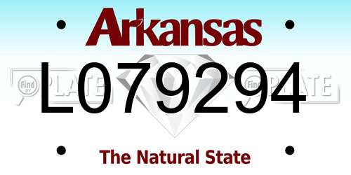 L079294 Arkansas License Plate