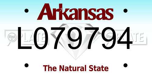 L079794 Arkansas License Plate
