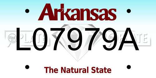 L07979A Arkansas License Plate